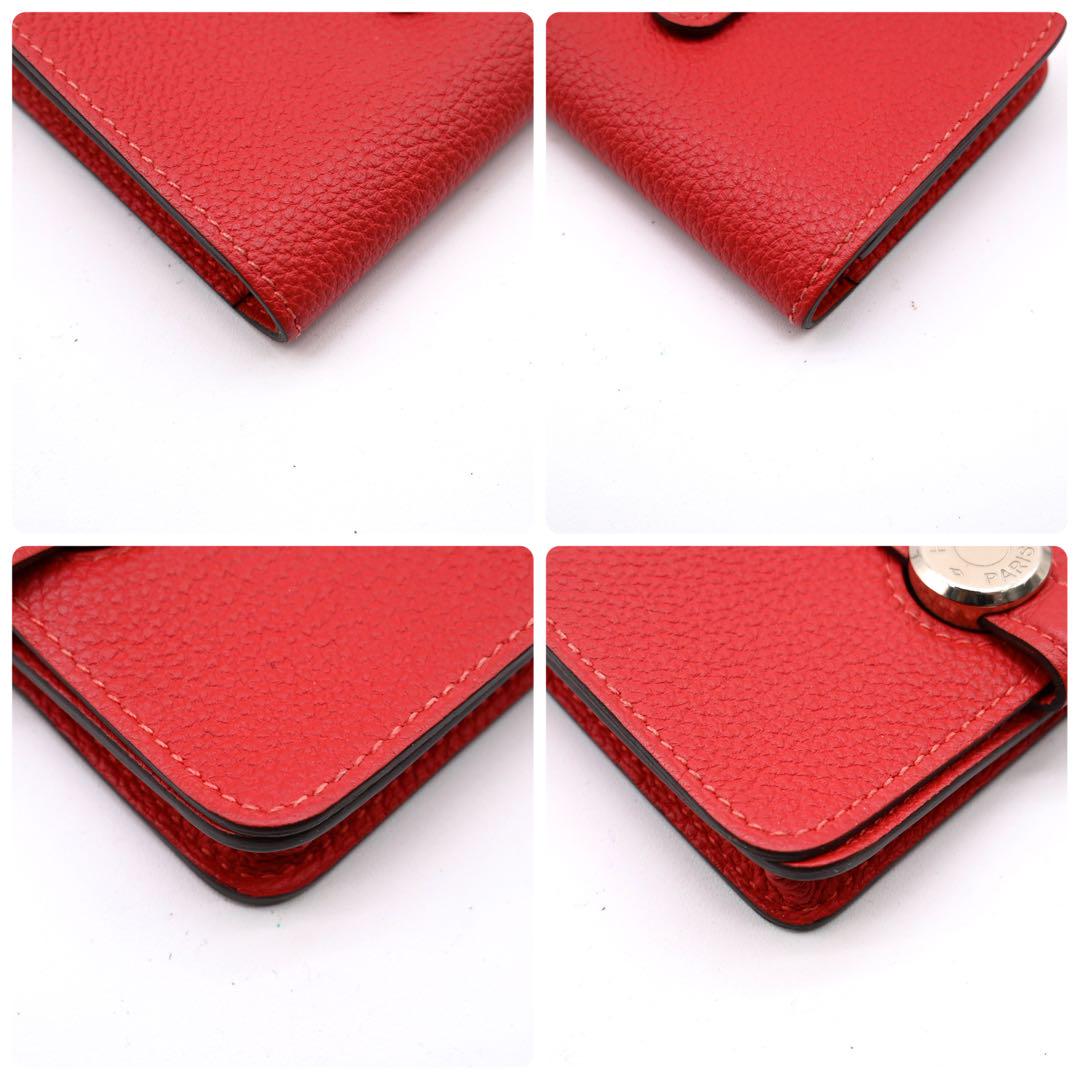 Hermes Dogon Compact Card Case Pink Togo HERMES