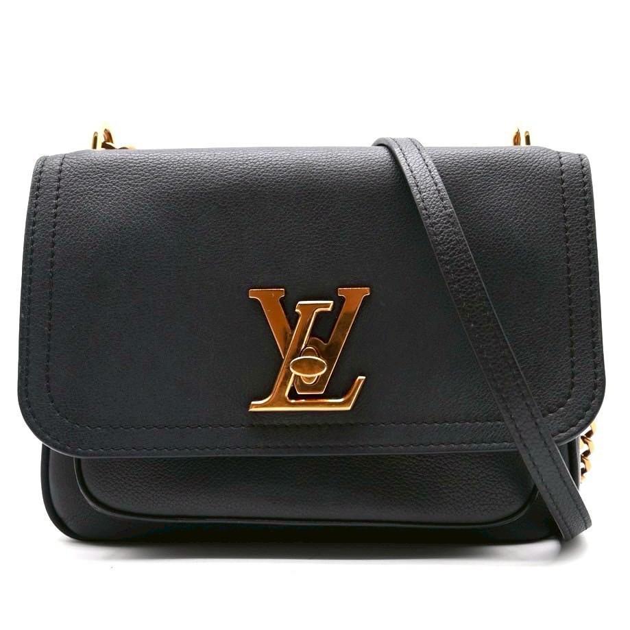 Louis Vuitton Lockme Chain Shoulder Bag Black