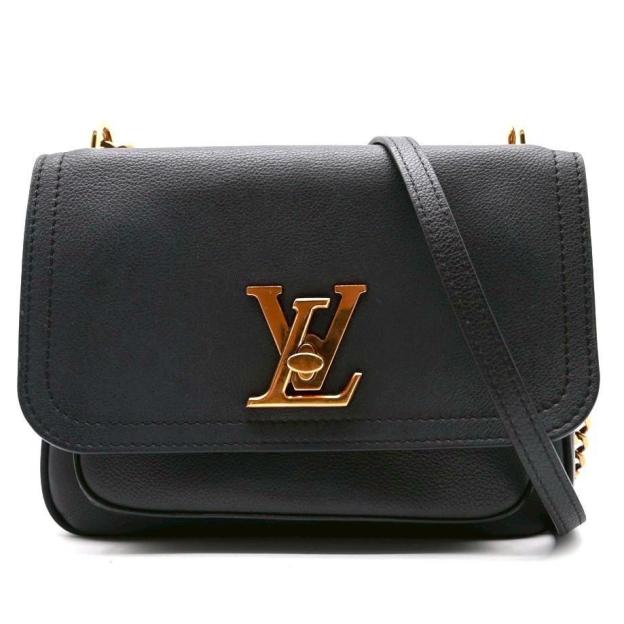 Louis Vuitton Lockme Chain Shoulder Bag Black