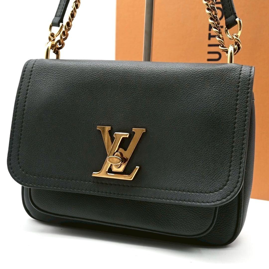 Louis Vuitton Lockme Chain Shoulder Bag Black