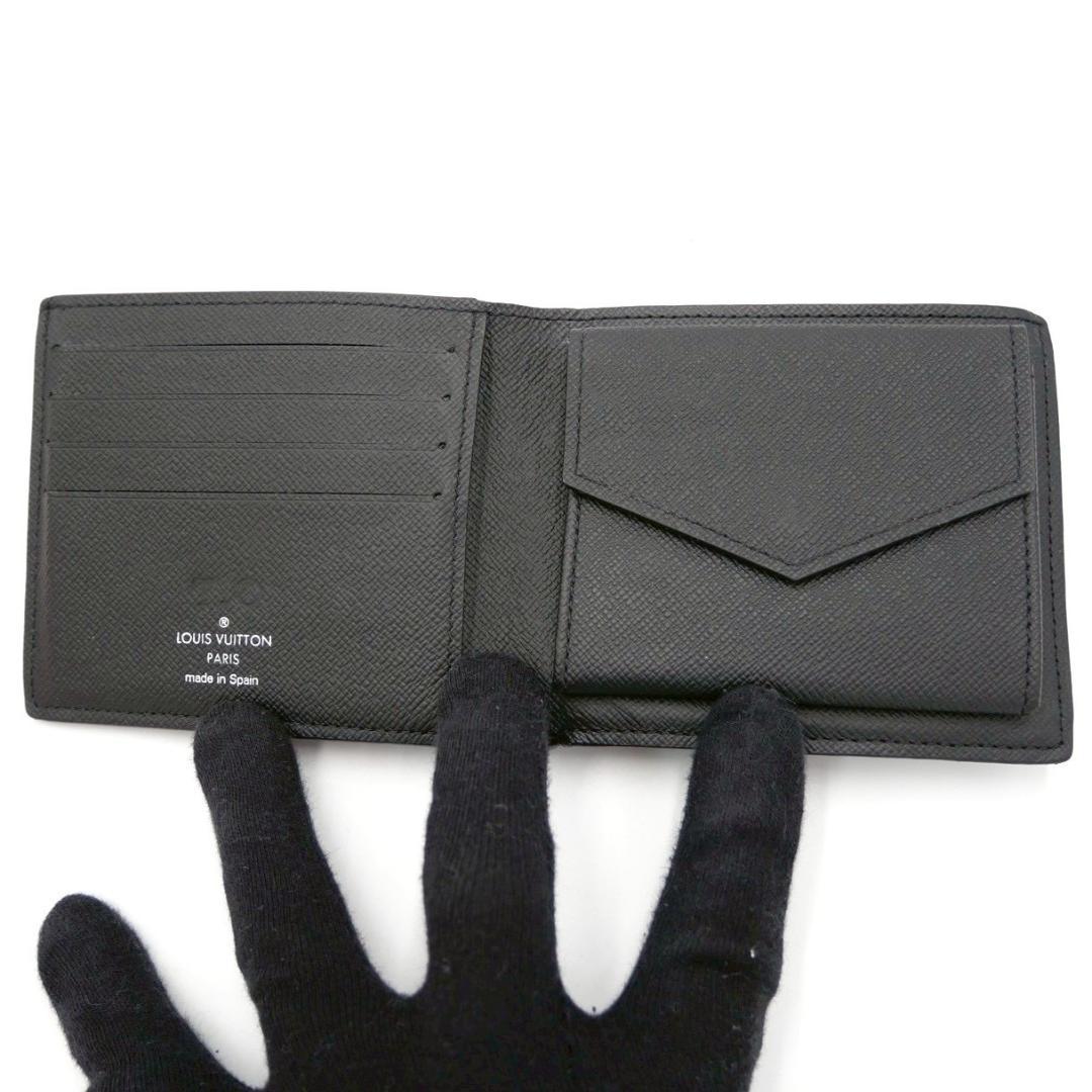 Louis Vuitton Marco Monogram Eclipse Black Bifold Wallet in Gray