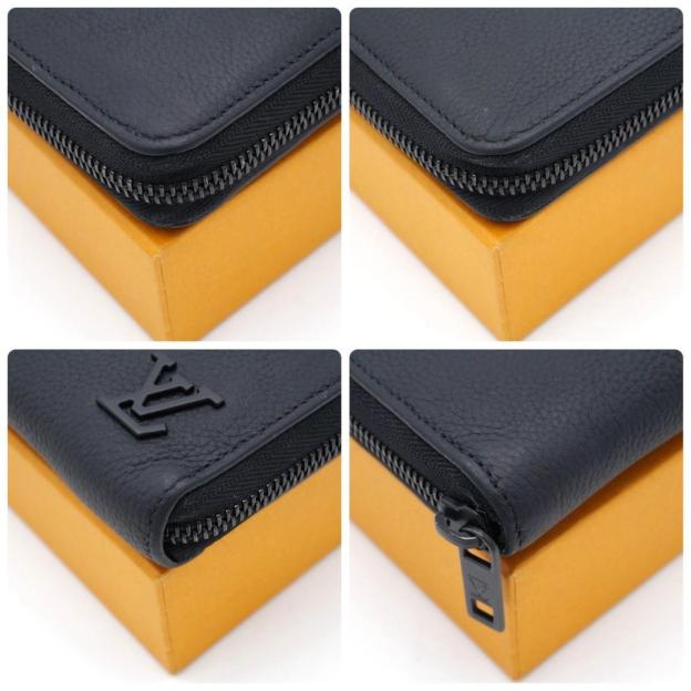 Louis Vuitton Aerogram Zippy Wallet Horizontal Long Wallet Black