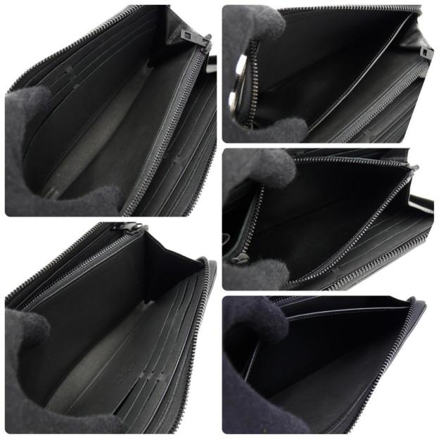 Louis Vuitton Aerogram Zippy Wallet Horizontal Long Wallet Black