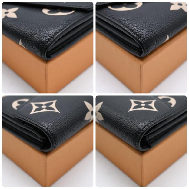 Louis Vuitton Sarah Empreinte Bicolor Monogram Black Long Wallet