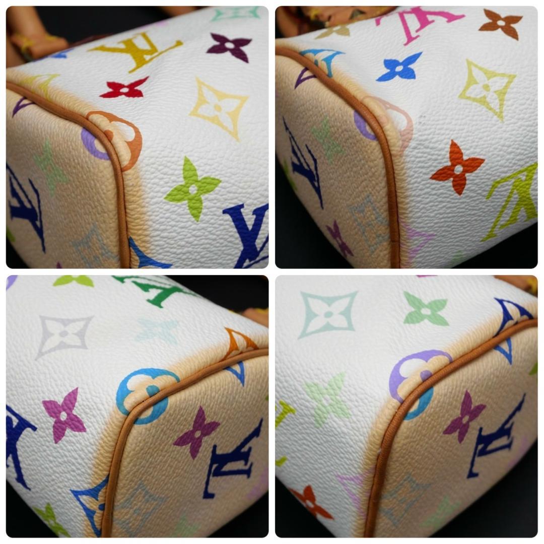  Louis Vuitton Multicolor Mini Speedy Handbag/Shoulder Bag white
