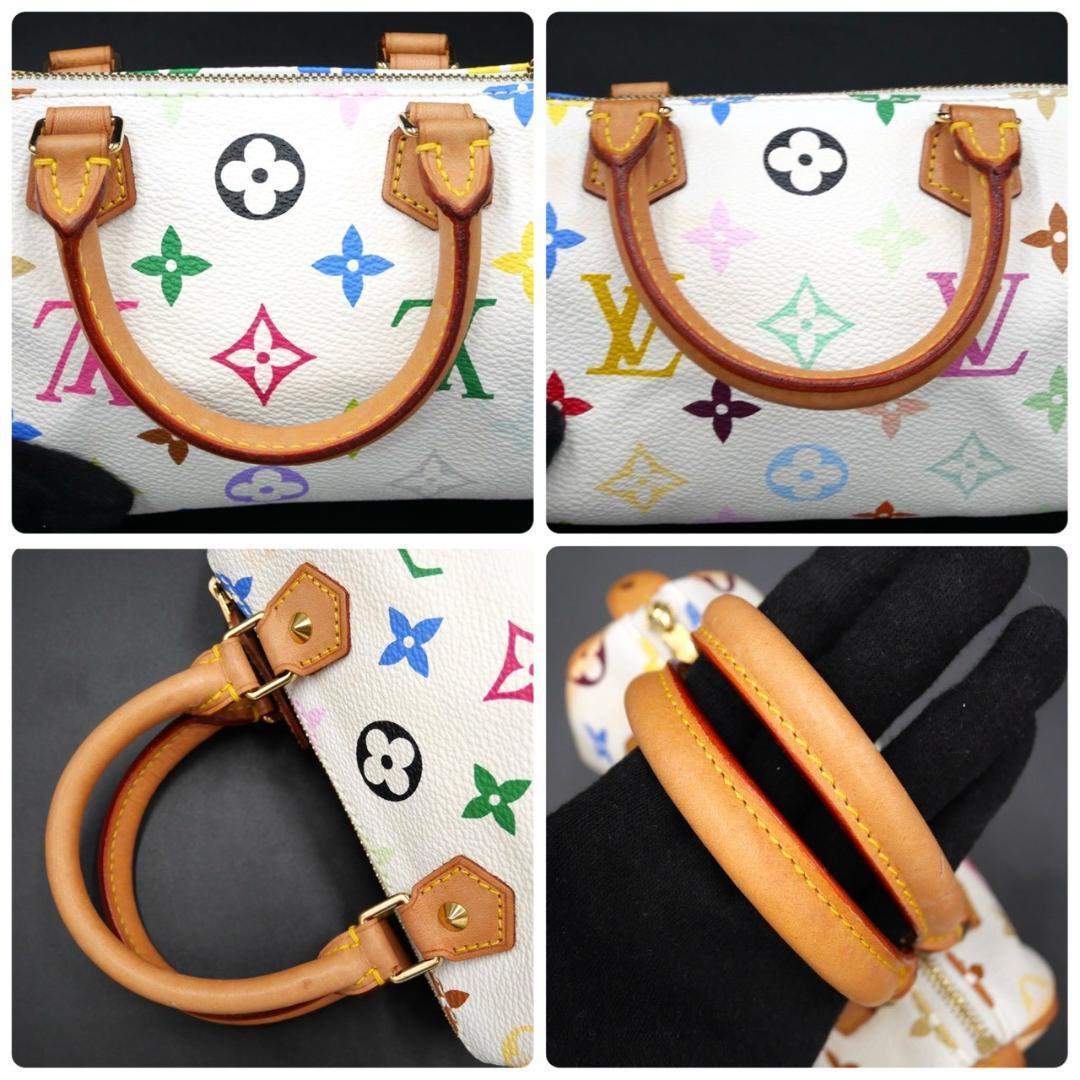 Louis Vuitton Multicolor Mini Speedy Handbag/Shoulder Bag white
