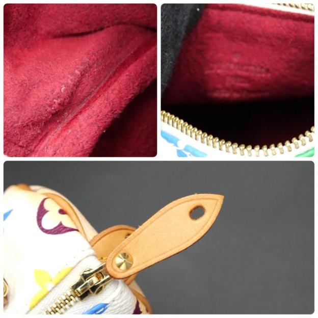  Louis Vuitton Multicolor Mini Speedy Handbag/Shoulder Bag white