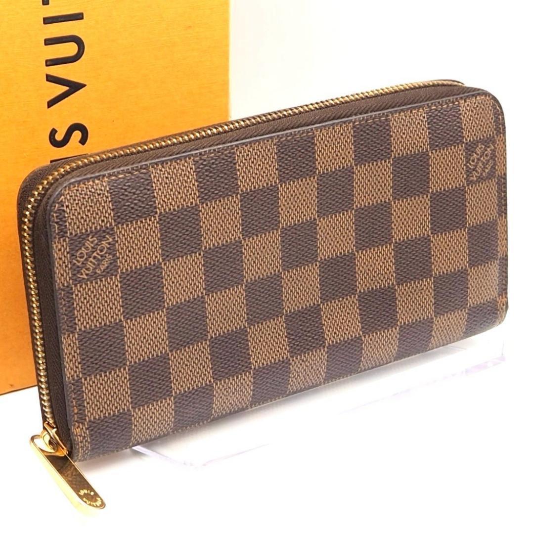 Louis Vuitton Damier Ebene Zippy Wallet Long Wallet Brown Classic