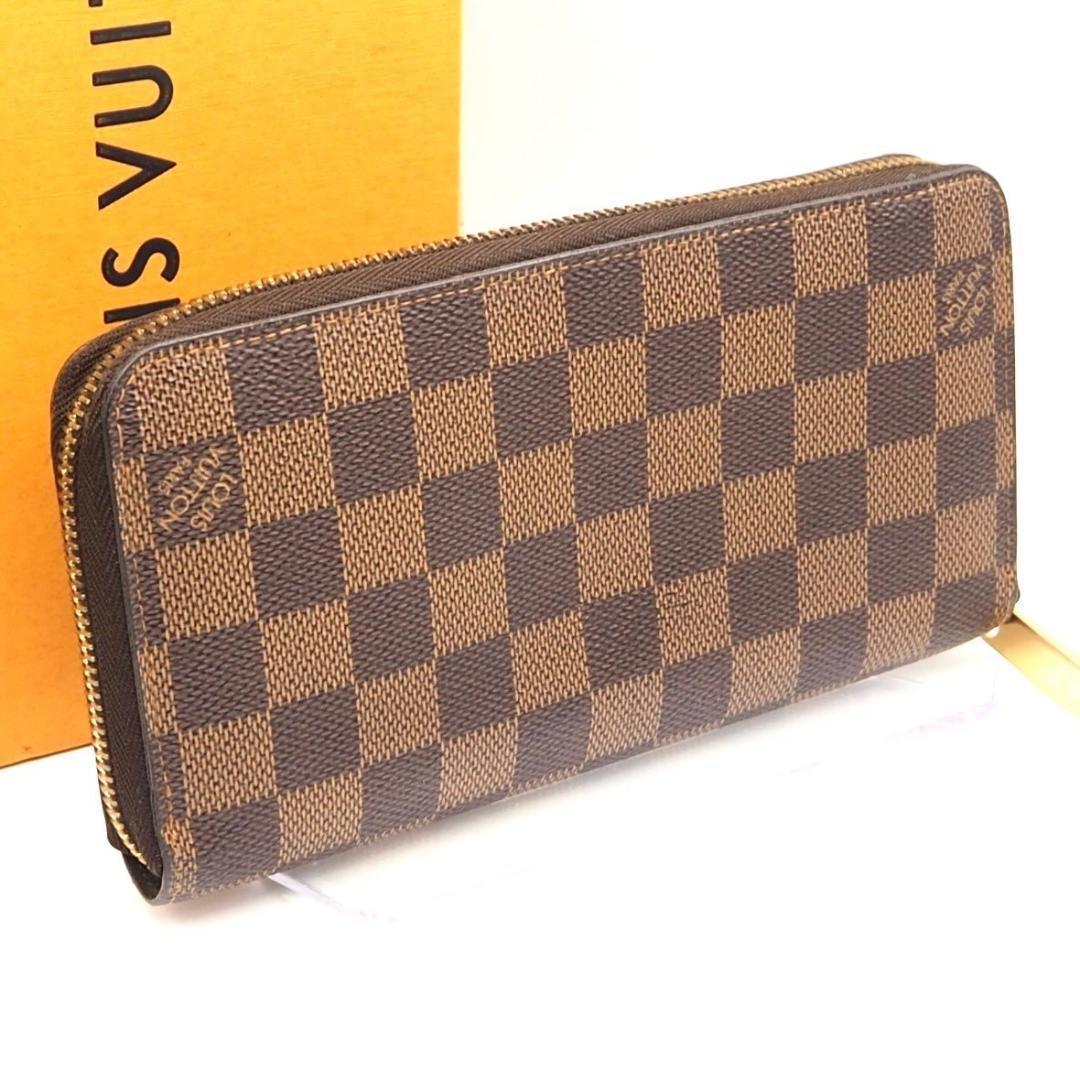 Louis Vuitton Damier Ebene Zippy Wallet Long Wallet Brown Classic