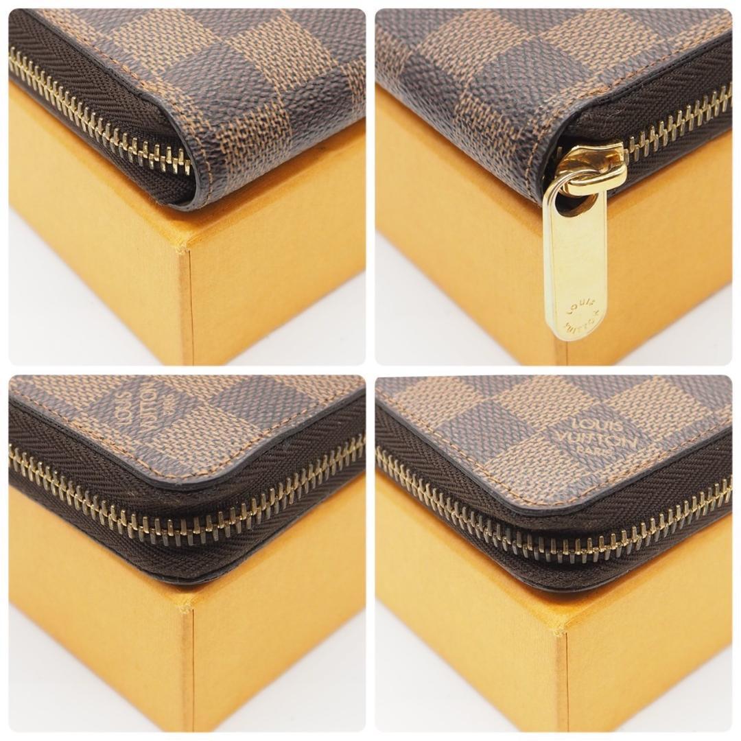 Louis Vuitton Damier Ebene Zippy Wallet Long Wallet Brown Classic