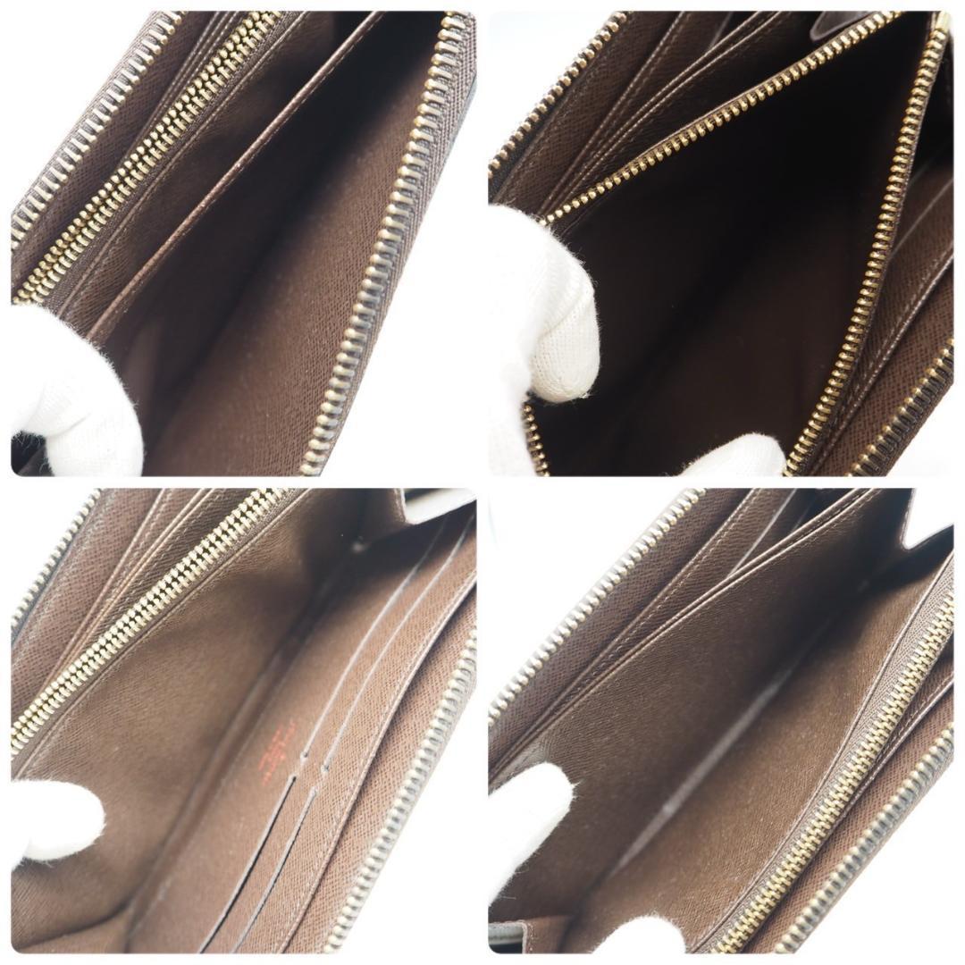 Louis Vuitton Damier Ebene Zippy Wallet Long Wallet Brown Classic