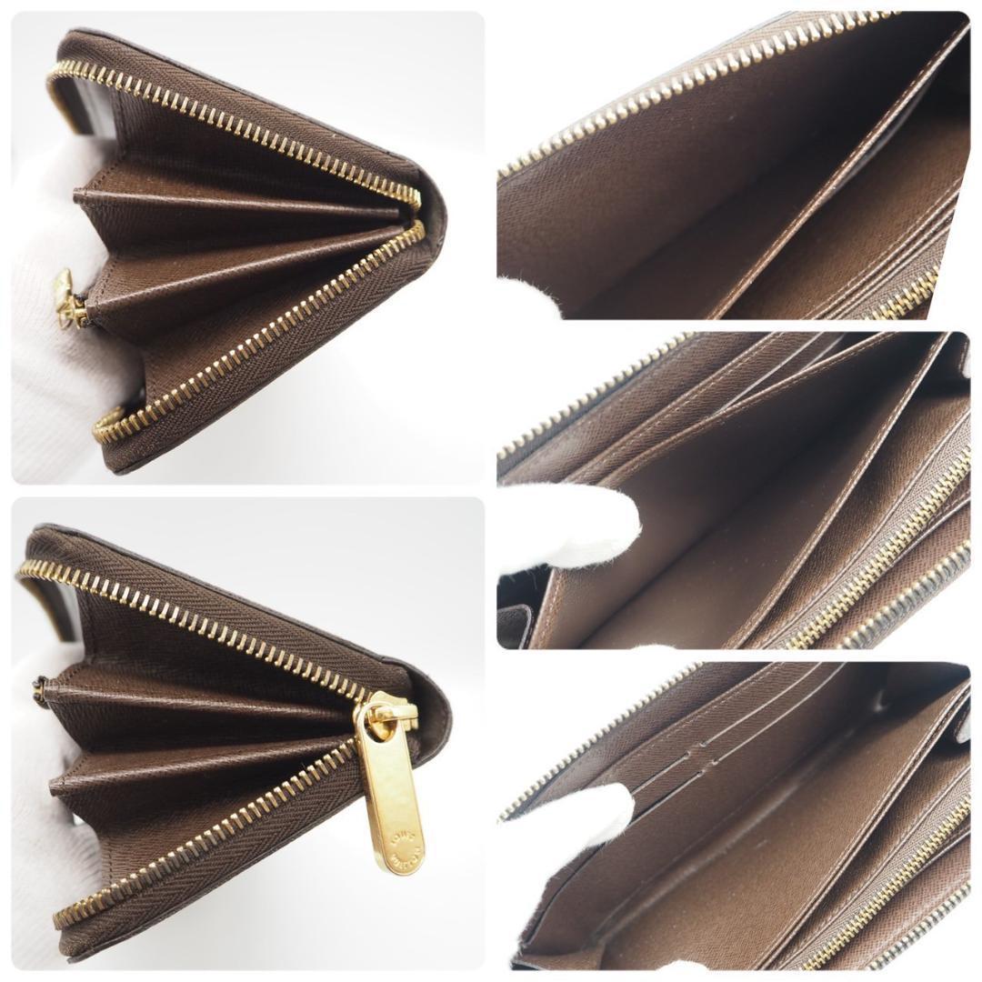 Louis Vuitton Damier Ebene Zippy Wallet Long Wallet Brown Classic
