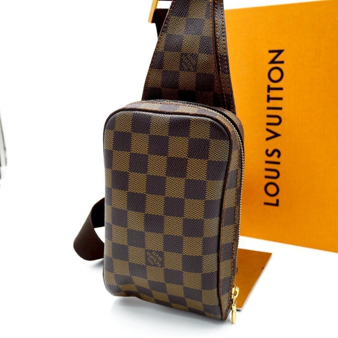 Louis Vuitton Damier Shoulder Bag Geronimos Body Bag Brown