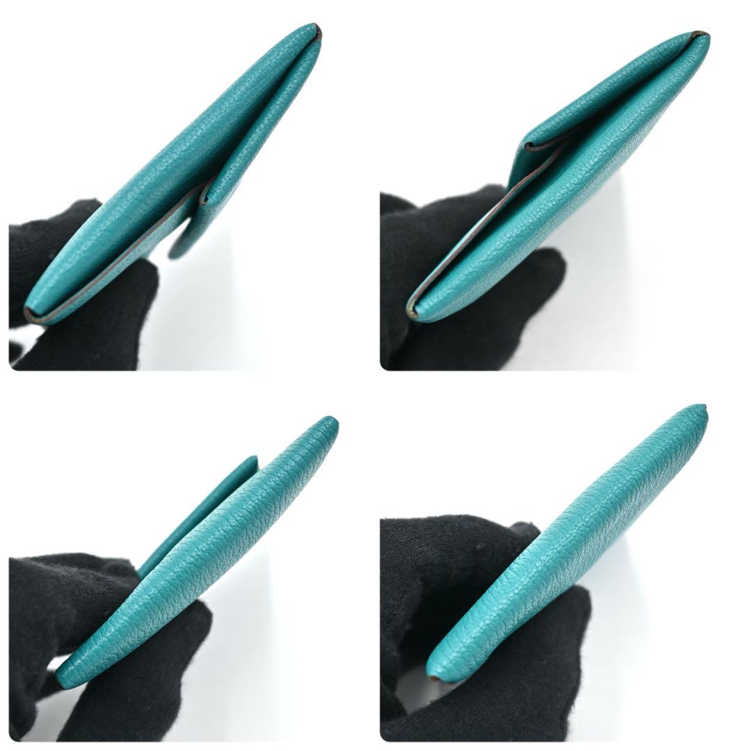 HERMES Bastia Coin Purse Wallet Chevre Mysol Green