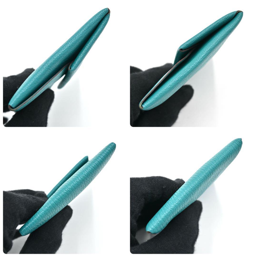 HERMES Bastia Coin Purse Wallet Chevre Mysol Green