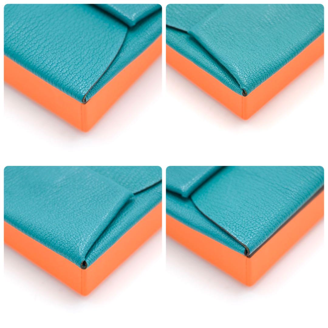 HERMES Bastia Coin Purse Wallet Chevre Mysol Green