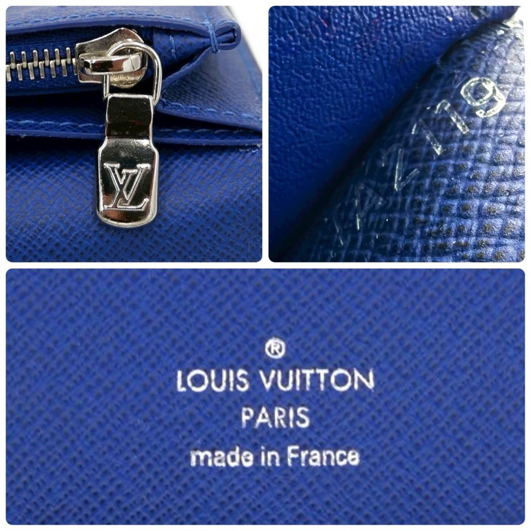 Louis Vuitton Portefeuille Taiga Rama Brazza Blue Long Wallet in Cobalt