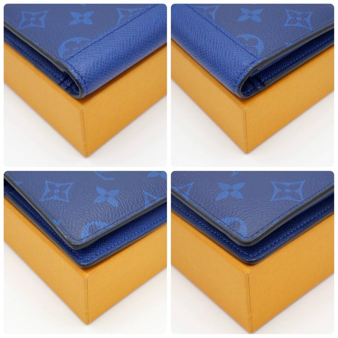 Louis Vuitton Portefeuille Taiga Rama Brazza Blue Long Wallet in Cobalt