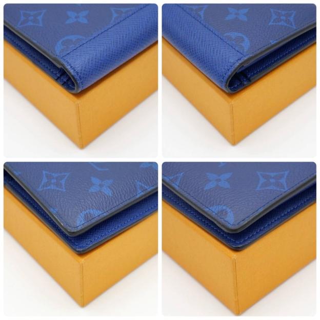 Louis Vuitton Portefeuille Taiga Rama Brazza Blue Long Wallet in Cobalt