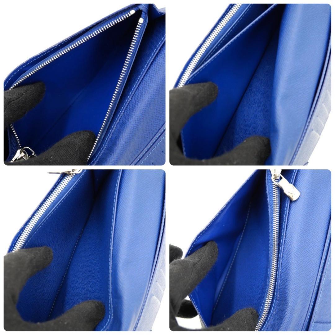 Louis Vuitton Portefeuille Taiga Rama Brazza Blue Long Wallet in Cobalt