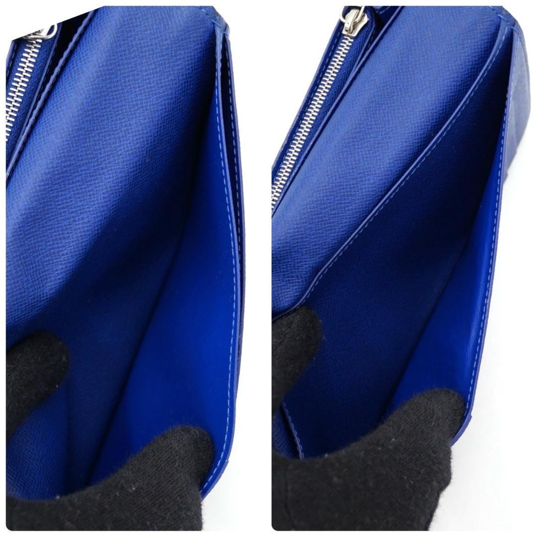Louis Vuitton Portefeuille Taiga Rama Brazza Blue Long Wallet in Cobalt