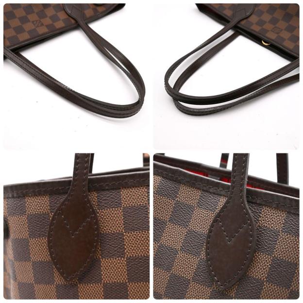 Louis Vuitton Neverfull PM Damier Ebene Handbag Tote Bag