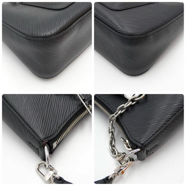 Louis Vuitton Marel Handbag One-Shoulder Bag Black 2-Way