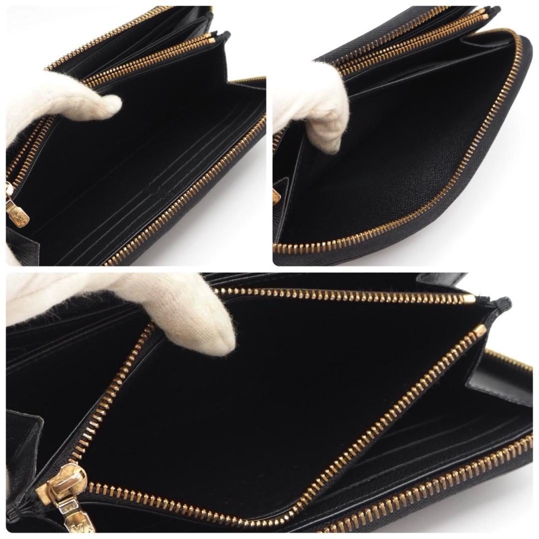 Louis Vuitton Zippy Wallet Epi Gold Hardware Black Long Wallet Noir