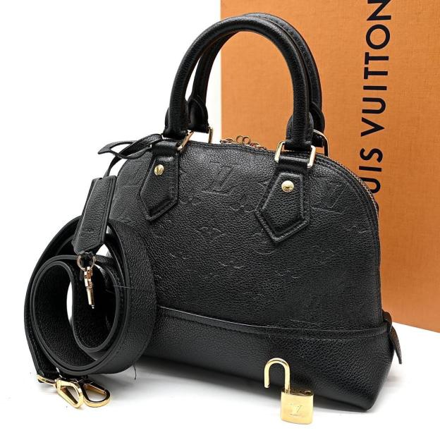 Louis Vuitton Neo Alma BB Empreinte Black Handbag 2way Black