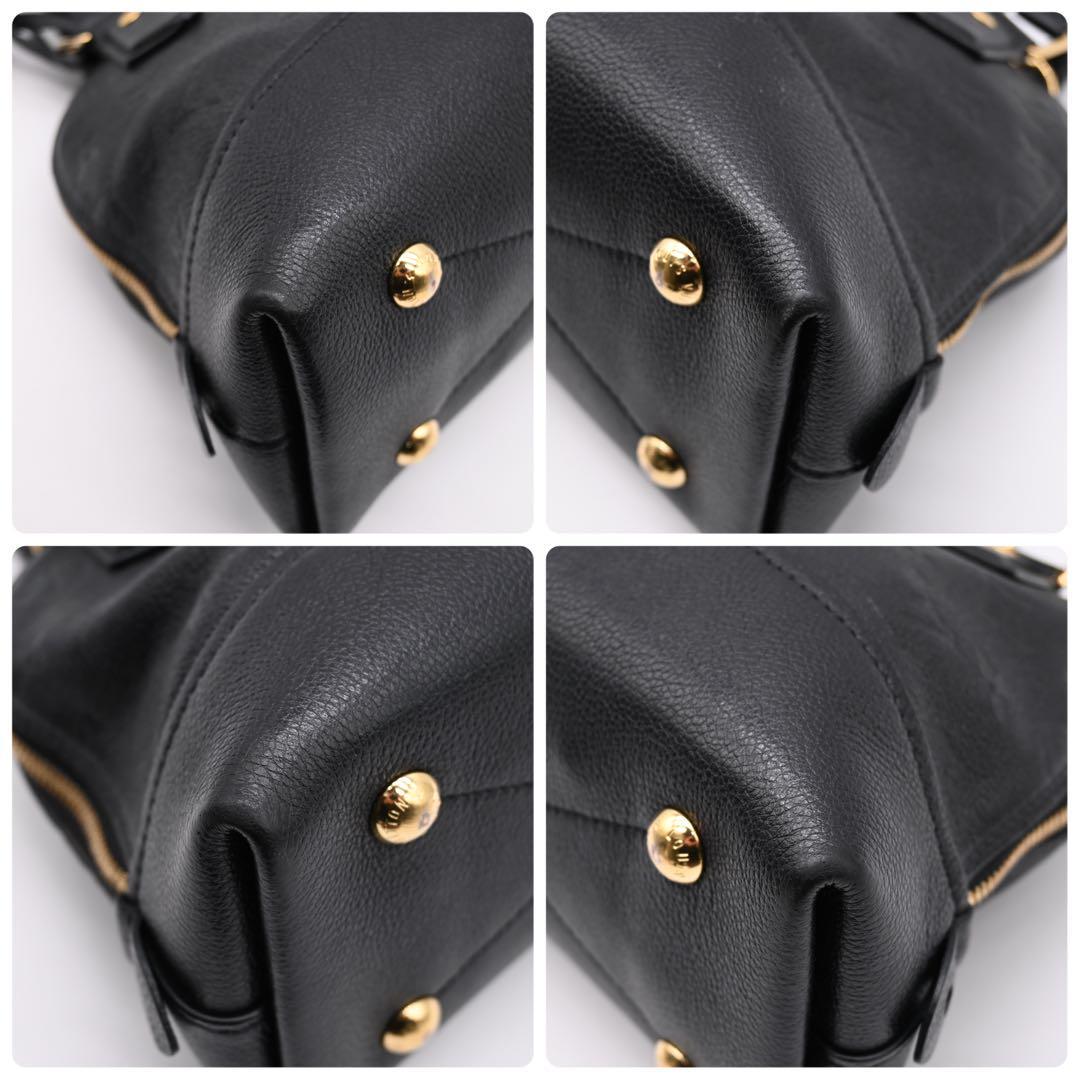 Louis Vuitton Neo Alma BB Empreinte Black Handbag 2way Black