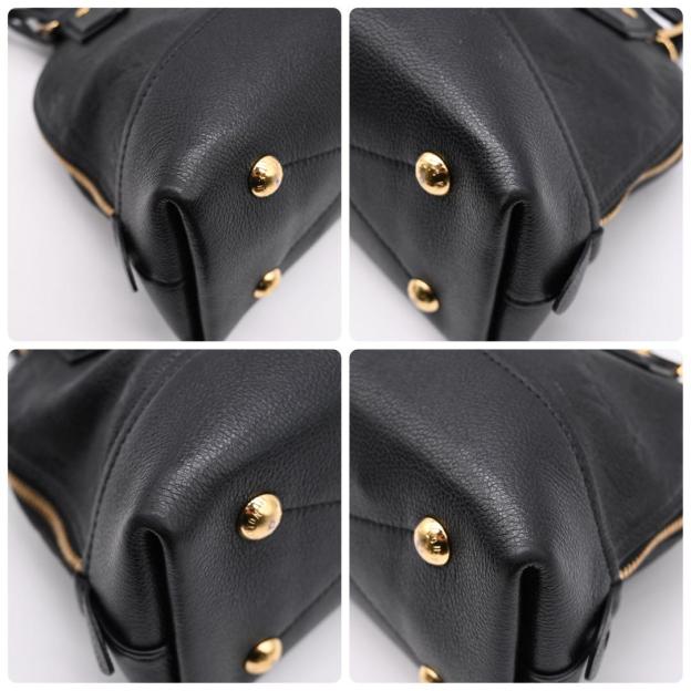 Louis Vuitton Neo Alma BB Empreinte Black Handbag 2way Black