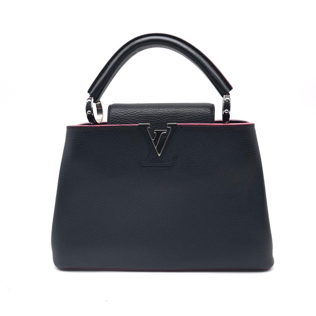 Louis Vuitton Capucines BB Black Handbag, 2-Way Shoulder Bag, Black