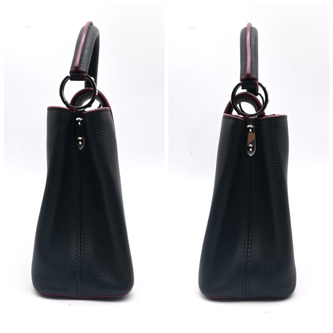 Louis Vuitton Capucines BB Black Handbag, 2-Way Shoulder Bag, Black