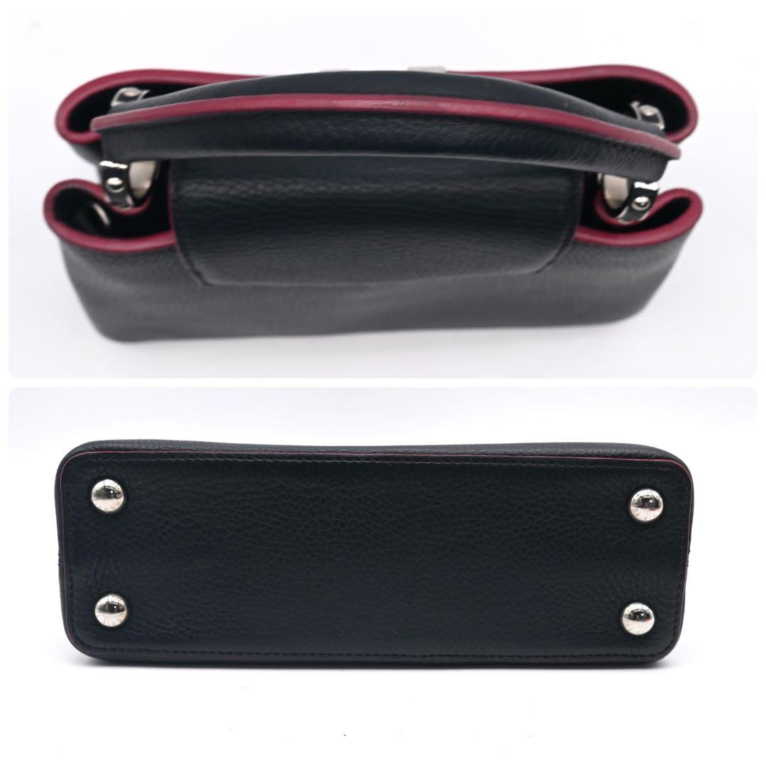 Louis Vuitton Capucines BB Black Handbag, 2-Way Shoulder Bag, Black