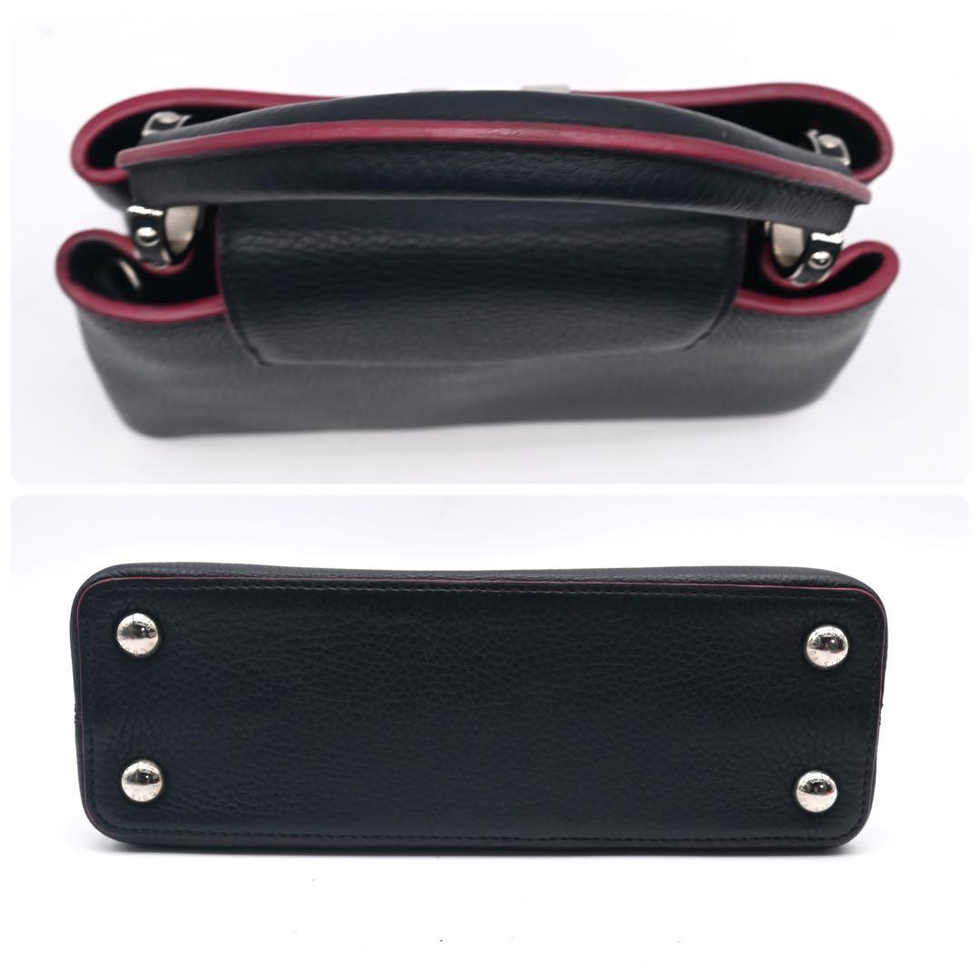 Louis Vuitton Capucines BB Black Handbag, 2-Way Shoulder Bag, Black