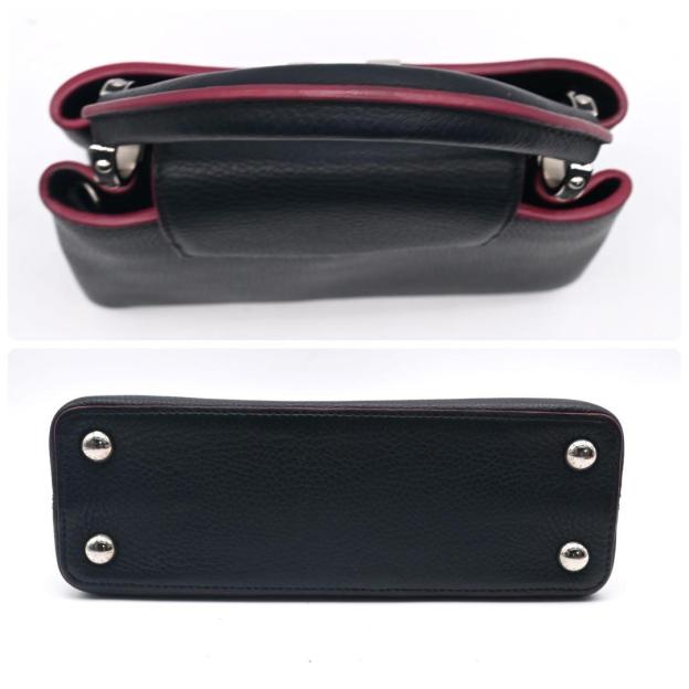 Louis Vuitton Capucines BB Black Handbag, 2-Way Shoulder Bag, Black