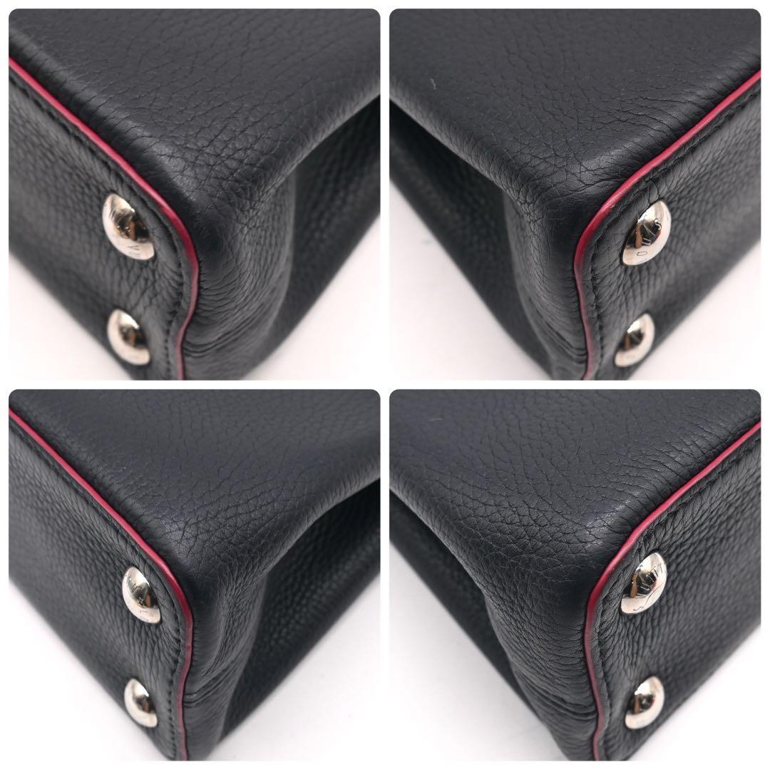 Louis Vuitton Capucines BB Black Handbag, 2-Way Shoulder Bag, Black