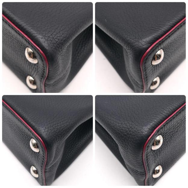 Louis Vuitton Capucines BB Black Handbag, 2-Way Shoulder Bag, Black