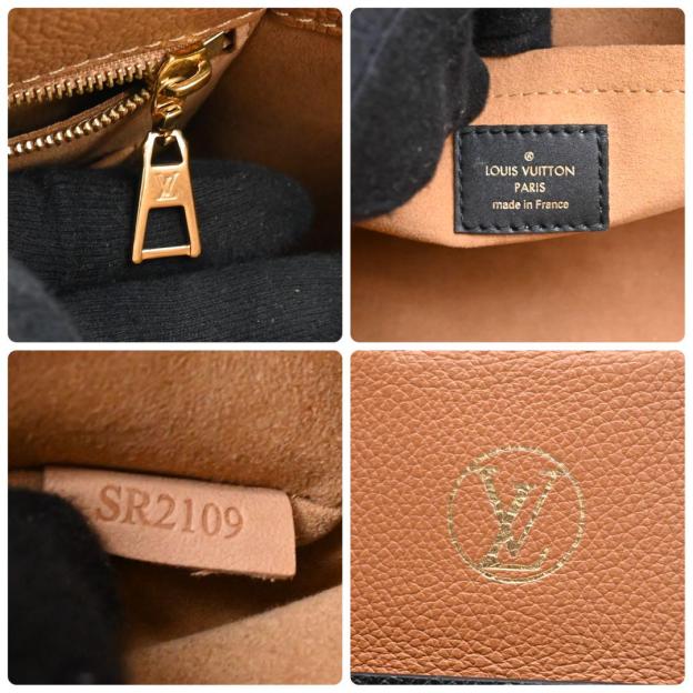 Louis Vuitton On My Side MM Monogram Black Handbag 2-way