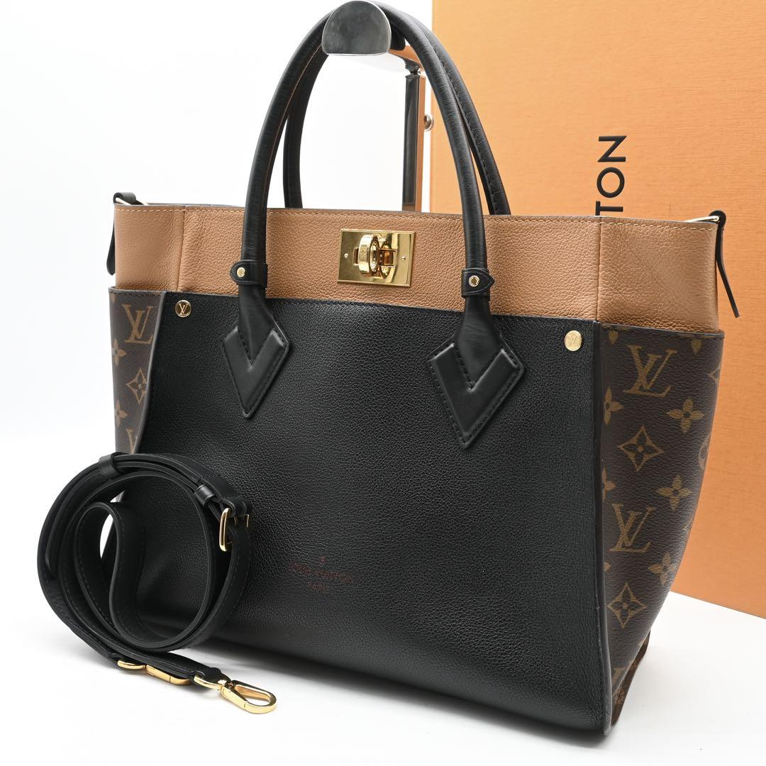 Louis Vuitton On My Side MM Monogram Black Handbag 2-way