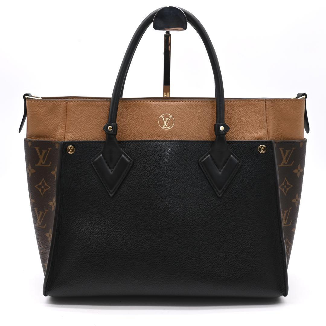 Louis Vuitton On My Side MM Monogram Black Handbag 2-way