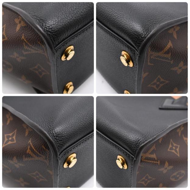 Louis Vuitton On My Side MM Monogram Black Handbag 2-way