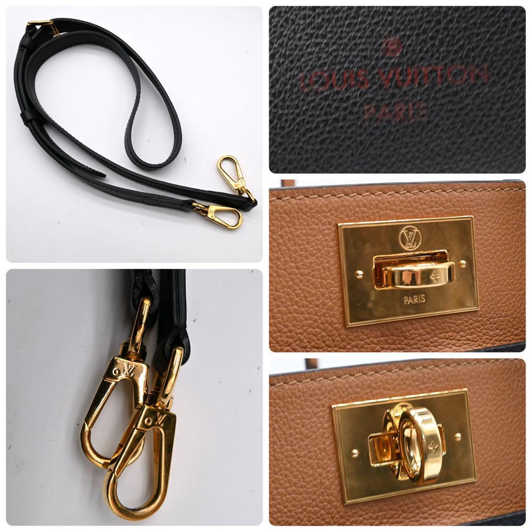 Louis Vuitton On My Side MM Monogram Black Handbag 2-way