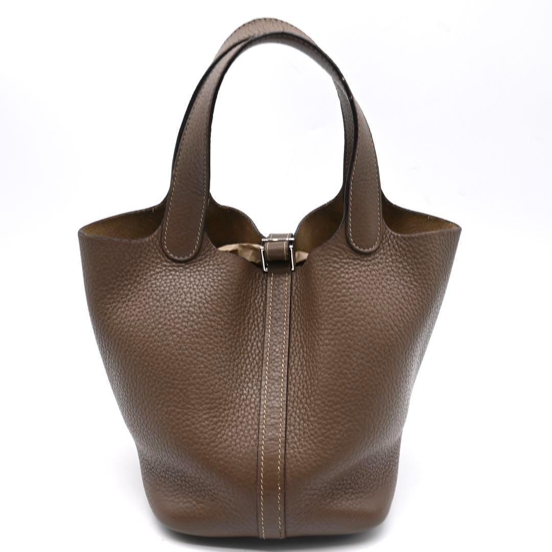 Hermès Picotin Lock PM Etoupe Handbag in Taurillon Clemence