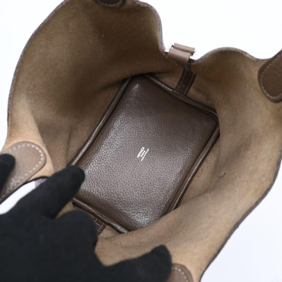 Hermès Picotin Lock PM Etoupe Handbag in Taurillon Clemence