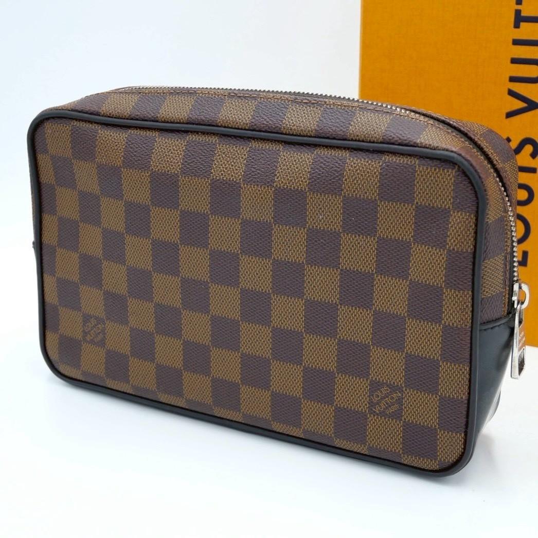 Louis Vuitton Pochette Kasai Damier Second Bag Clutch Brown