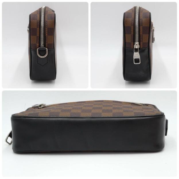 Louis Vuitton Pochette Kasai Damier Second Bag Clutch Brown