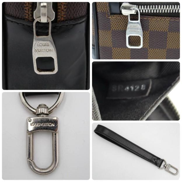 Louis Vuitton Pochette Kasai Damier Second Bag Clutch Brown