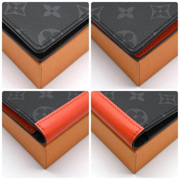 [Rare Item] Louis Vuitton Brazza Eclipse Sunrise Orange Long Wallet