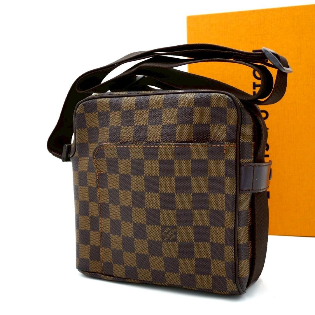 Louis Vuitton Olaf PM Damier Ebene Shoulder Bag Brown